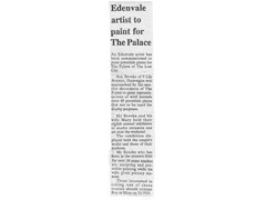 Edenvale Artist to Paint forThe Palace